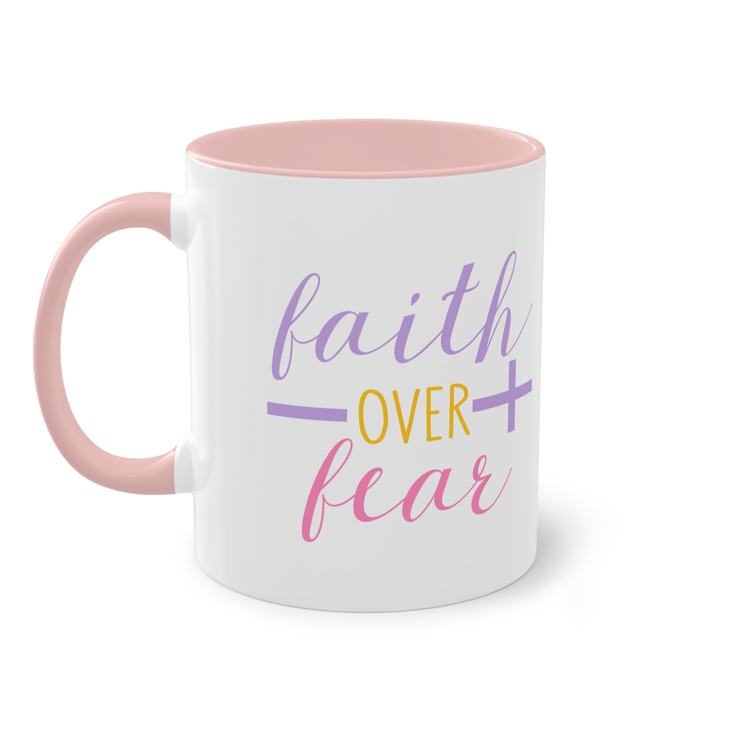 "Faith over Fear" - Christian Love - Two Tone Mug