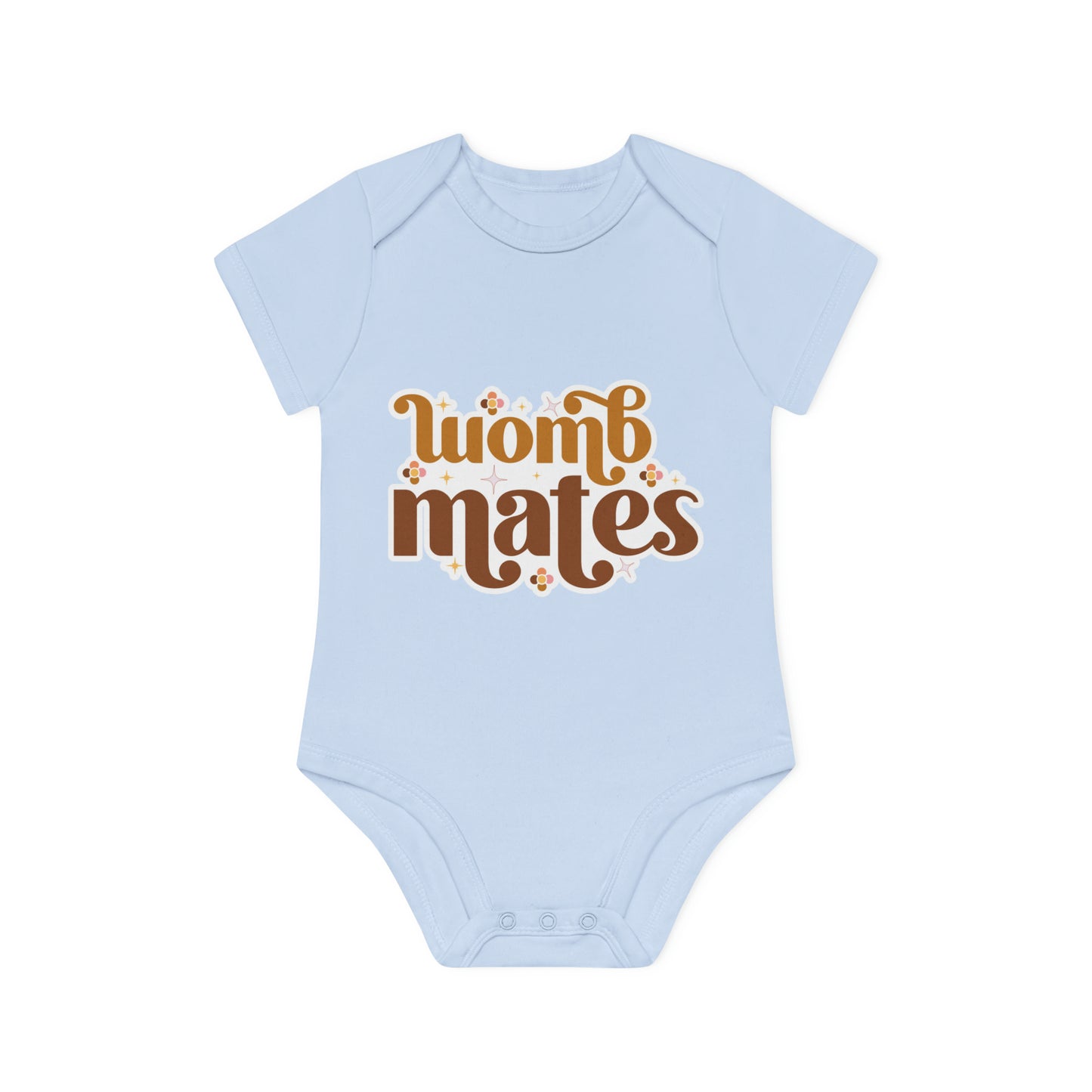 "Womb Mates" - Organic Cutie: Adorable Baby Organic Short Sleeve Bodysuit