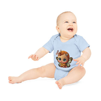 "Organic Cutie: Adorable Baby Short- Baby Organic Short Sleeve Bodysuit