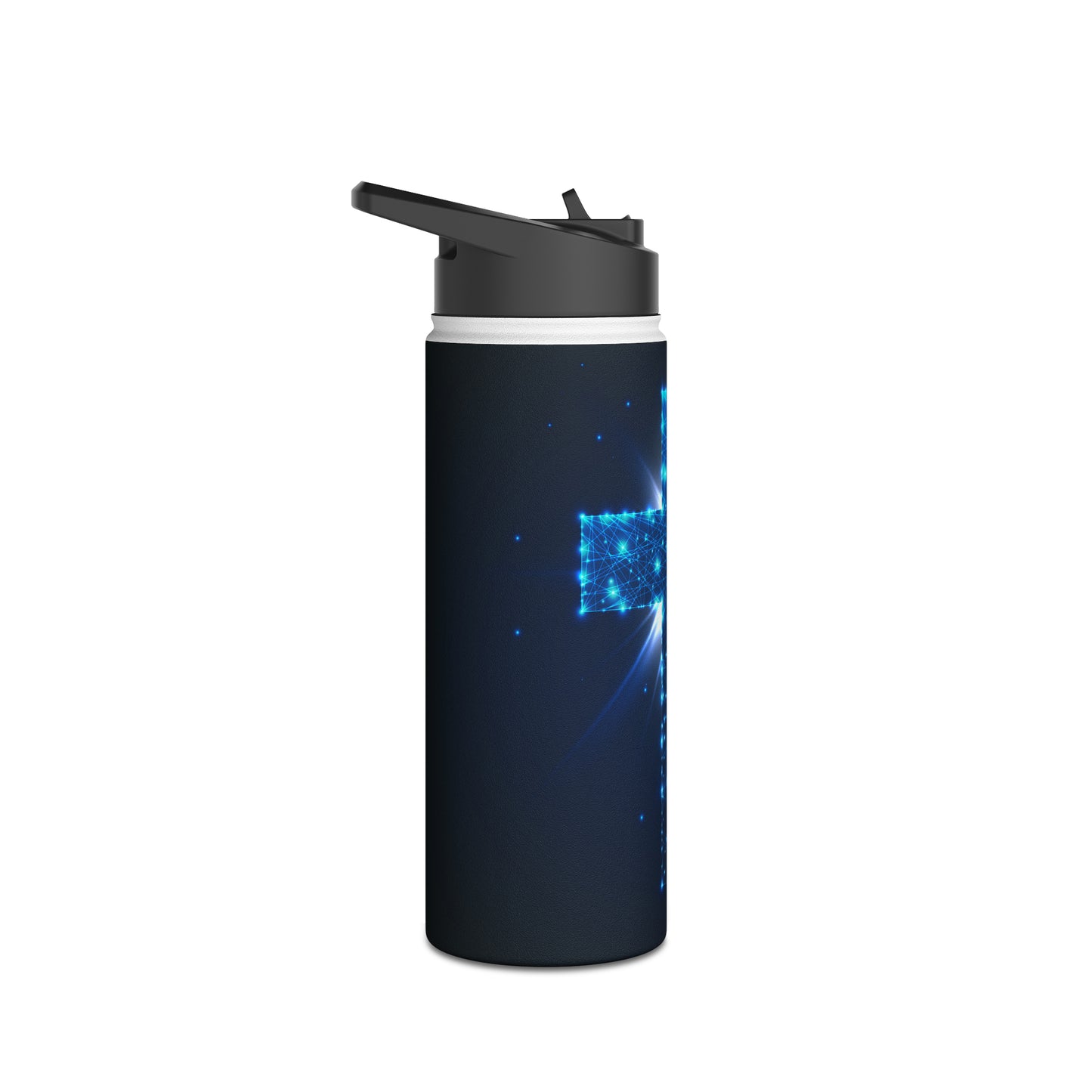 "Bright Blue Cross" - Stainless Steel Tumbler