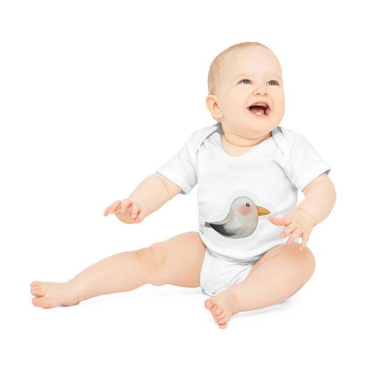 "Adorable Organic Baby Bodysuit: Sweet- Baby Organic Short Sleeve Bodysuit