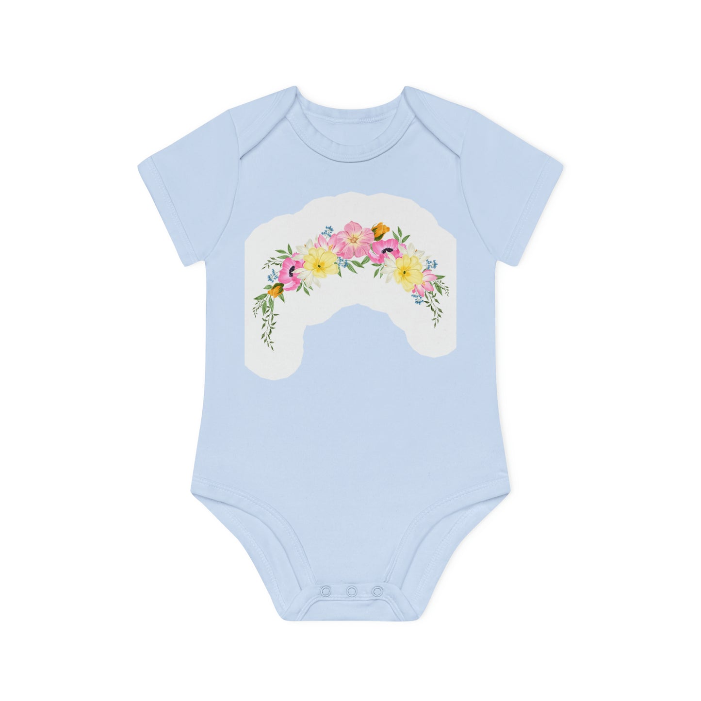 "Blooming Cutie Pie" - Baby Organic Short Sleeve Bodysuit