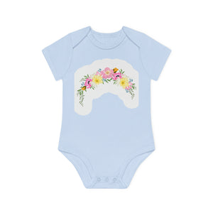 "Blooming Cutie Pie" - Baby Organic Short Sleeve Bodysuit