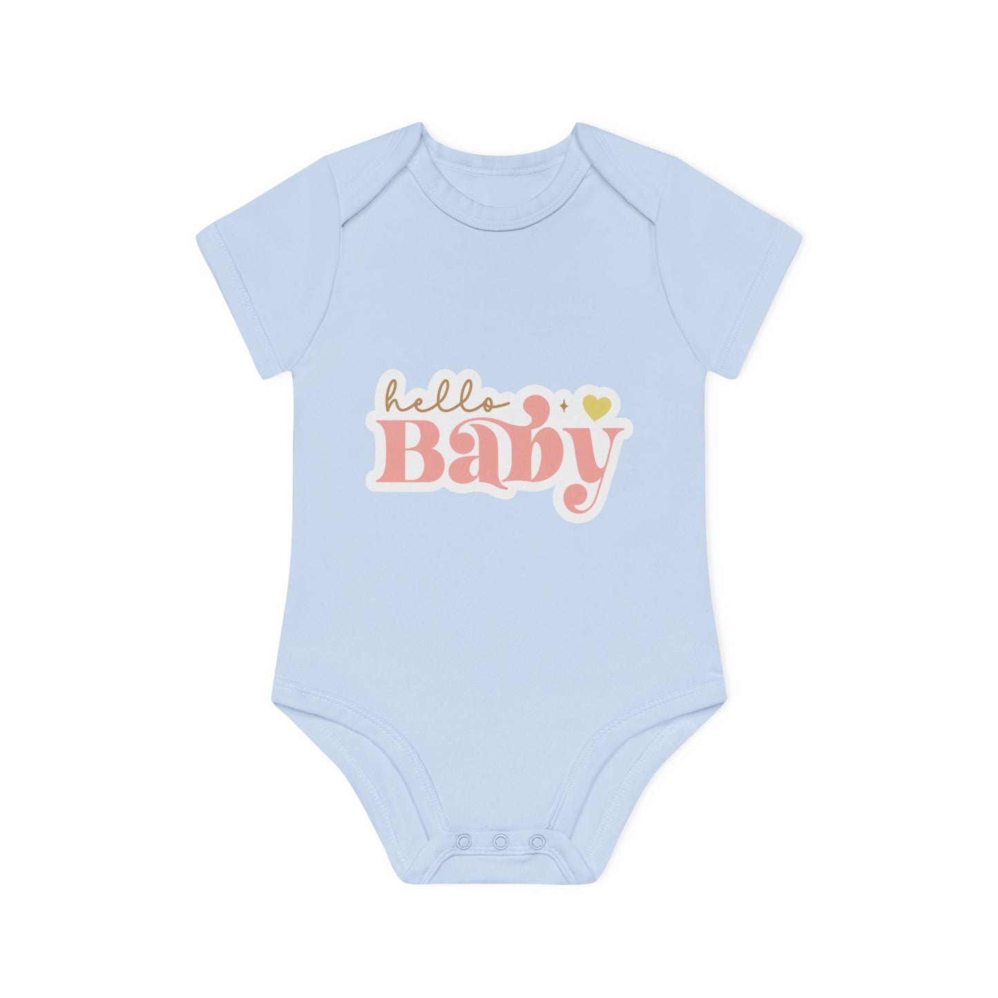 "Organic Cotton Baby Bodysuit: Ad- Baby Organic Short Sleeve Bodysuit