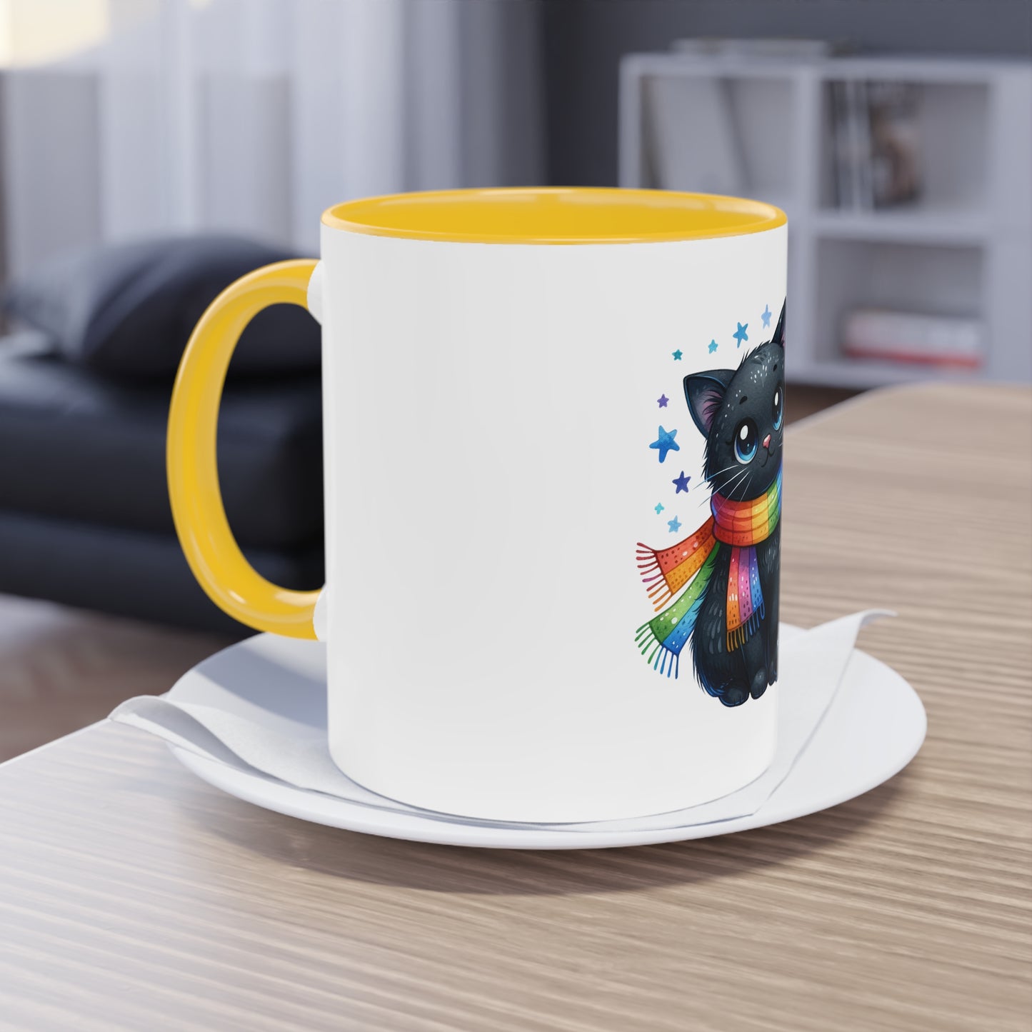 "Rainbow Pride Celebrate Love" - Two Tone Mug