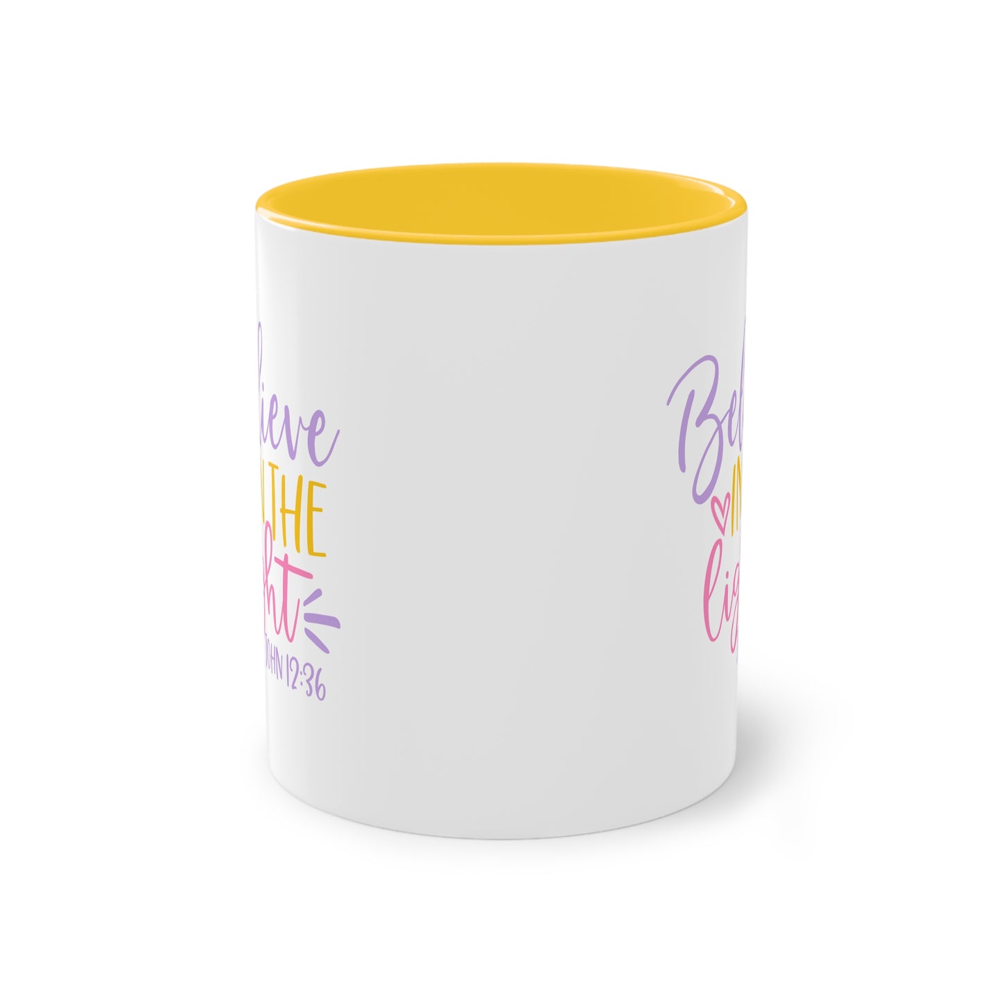 "Believe in the Light" - Christian Love - Two Tone Mug