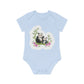 "Organic Cotton Baby Bodysuit with Ad- Baby Organic Short Sleeve Bodysuit