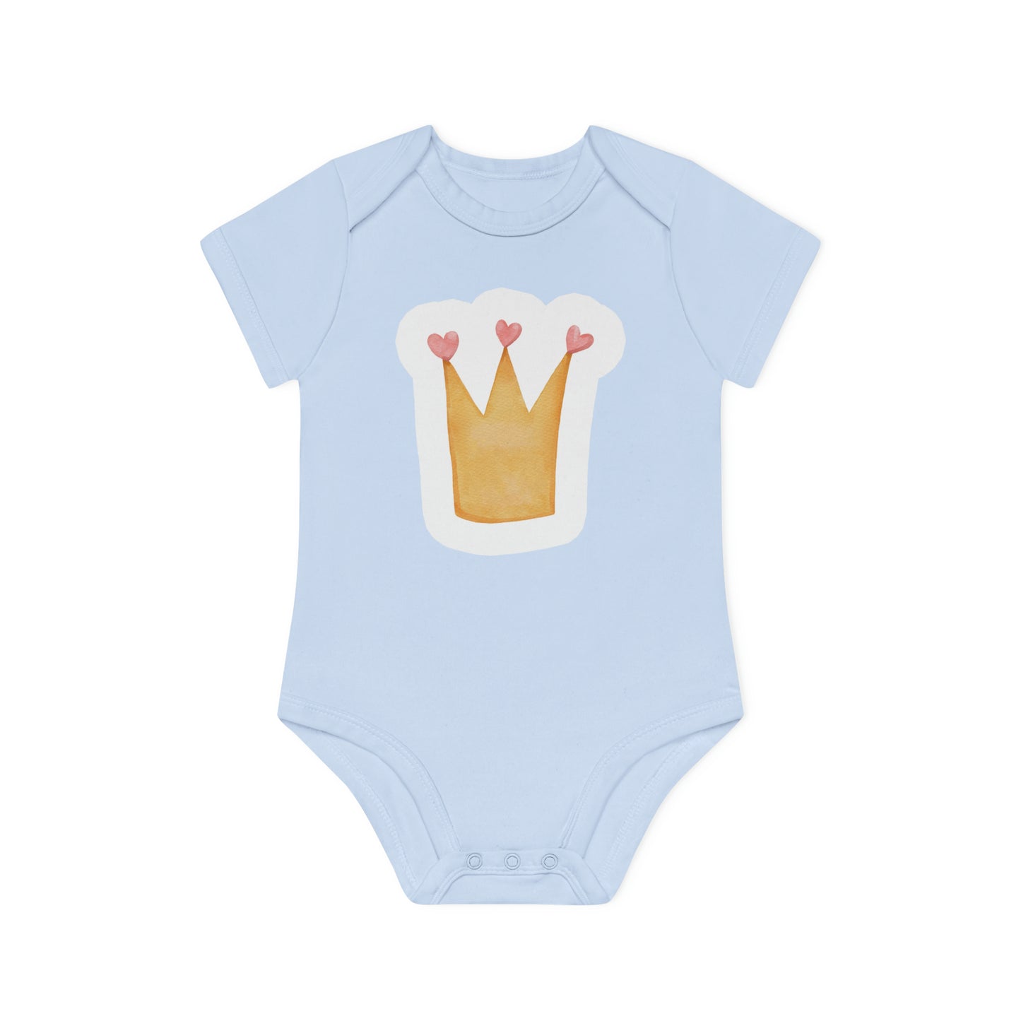 "Royalty Love" - Baby Organic Short Sleeve Bodysuit