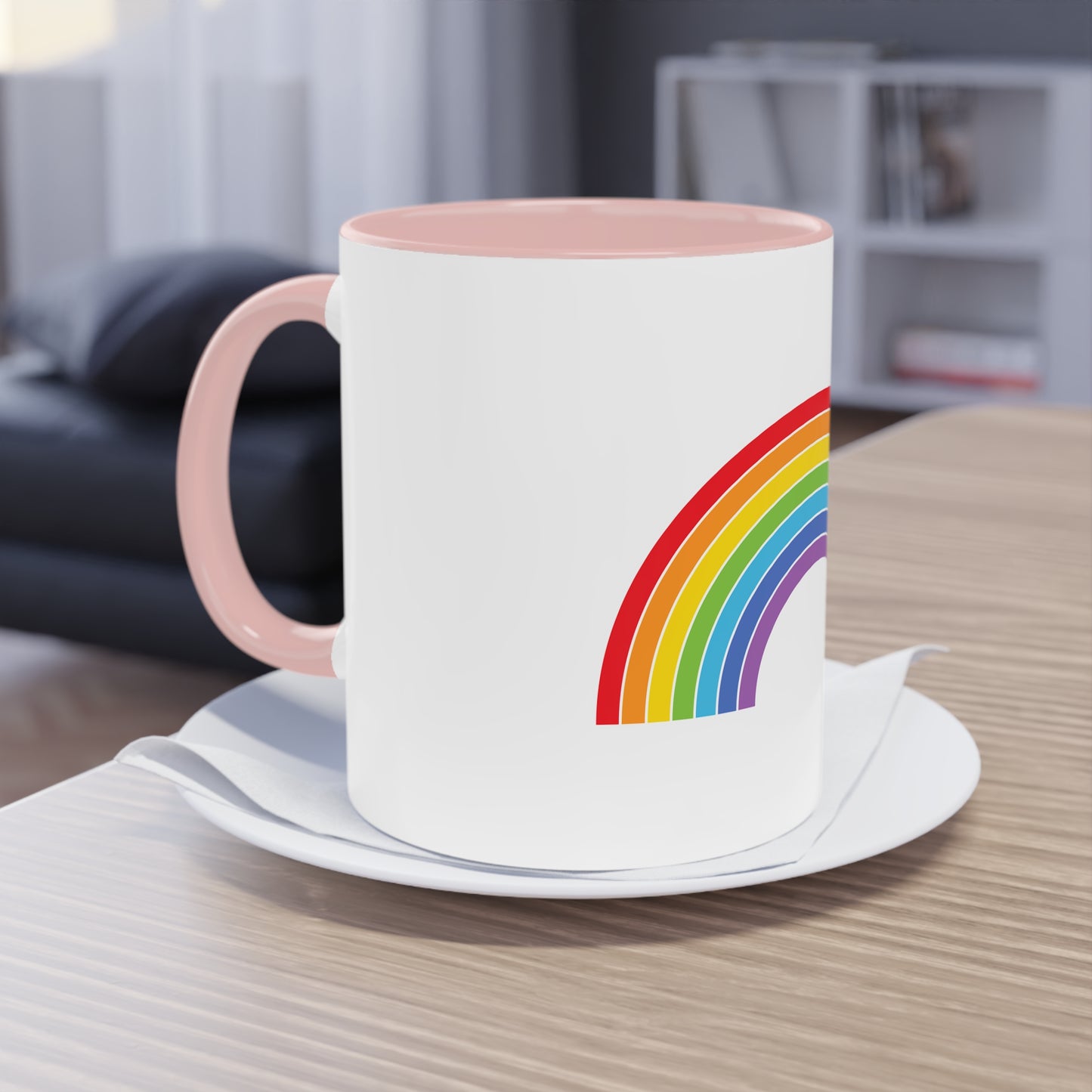 Proud and Colorful Ceramic Rainbow - LGBTQ- Two Tone Mug