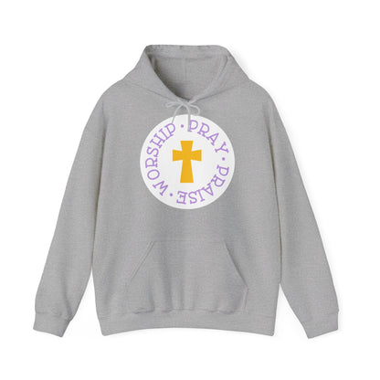 "Worship, Pray, Praise" - Christian Quote - Hoodie