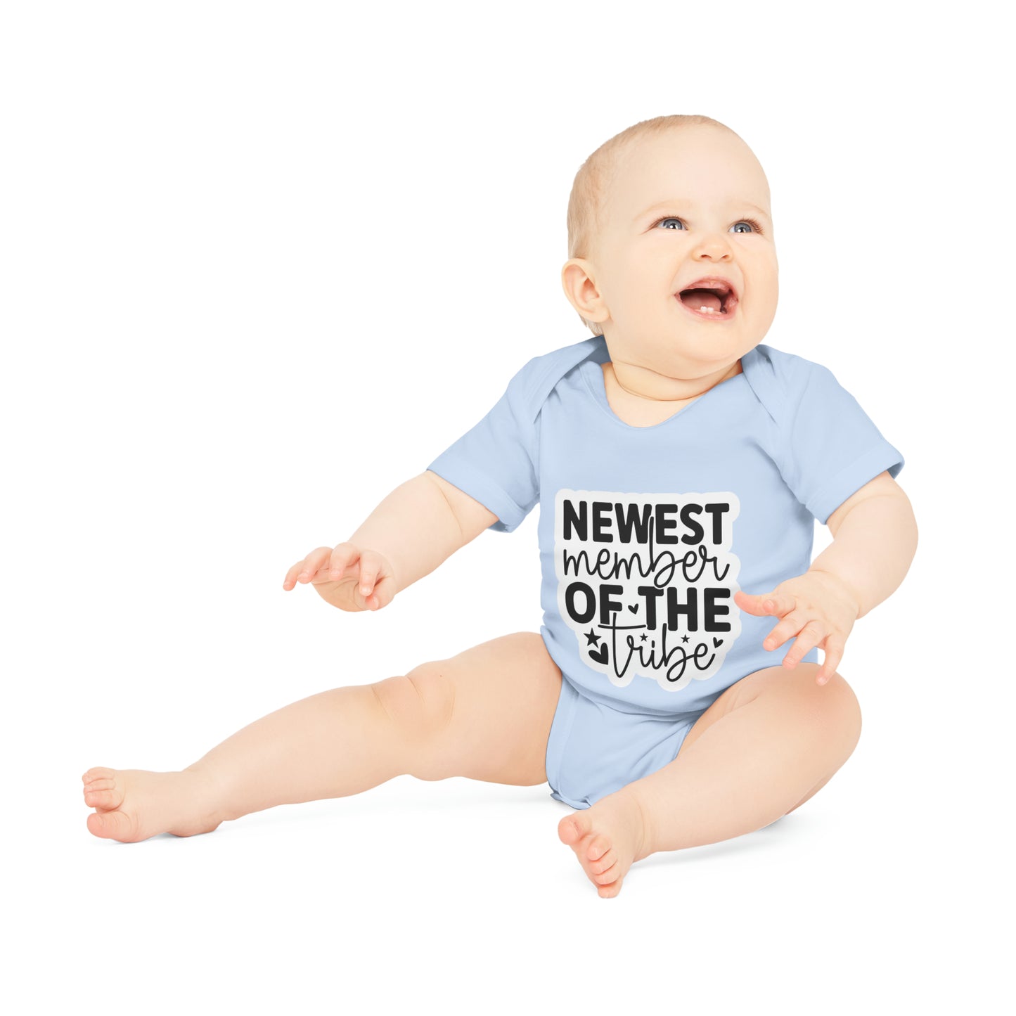 "Newest Member of the Tribe" - Baby Organic Short Sleeve Bodysuit