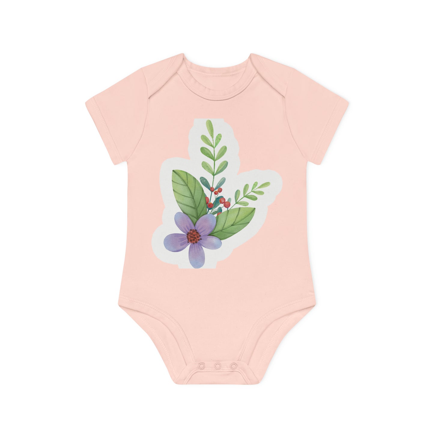 "Organic Comfort for Your Little One: Ad- Baby Organic Short Sleeve Bodysuit