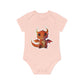 "Adorable Little Red Dragon" - Baby Organic Short Sleeve Bodysuit