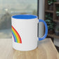 Proud and Colorful Ceramic Rainbow - LGBTQ- Two Tone Mug