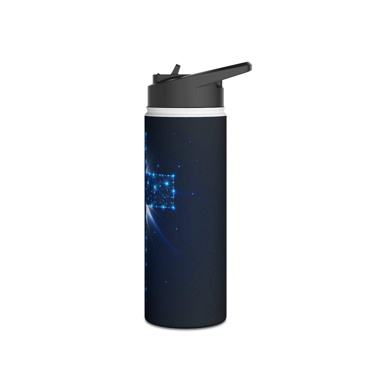 "Bright Blue Cross" - Stainless Steel Tumbler