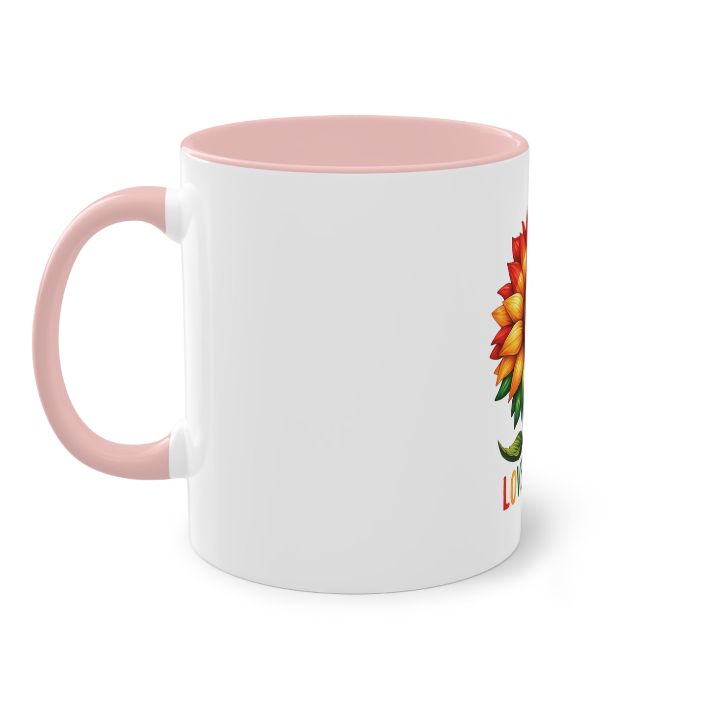 "Rainbow Flower" - Two Tone Mug