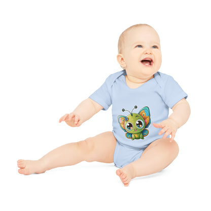 "Adorable Organic Short Sleeve Bodysuit for- Baby Organic Short Sleeve Bodysuit