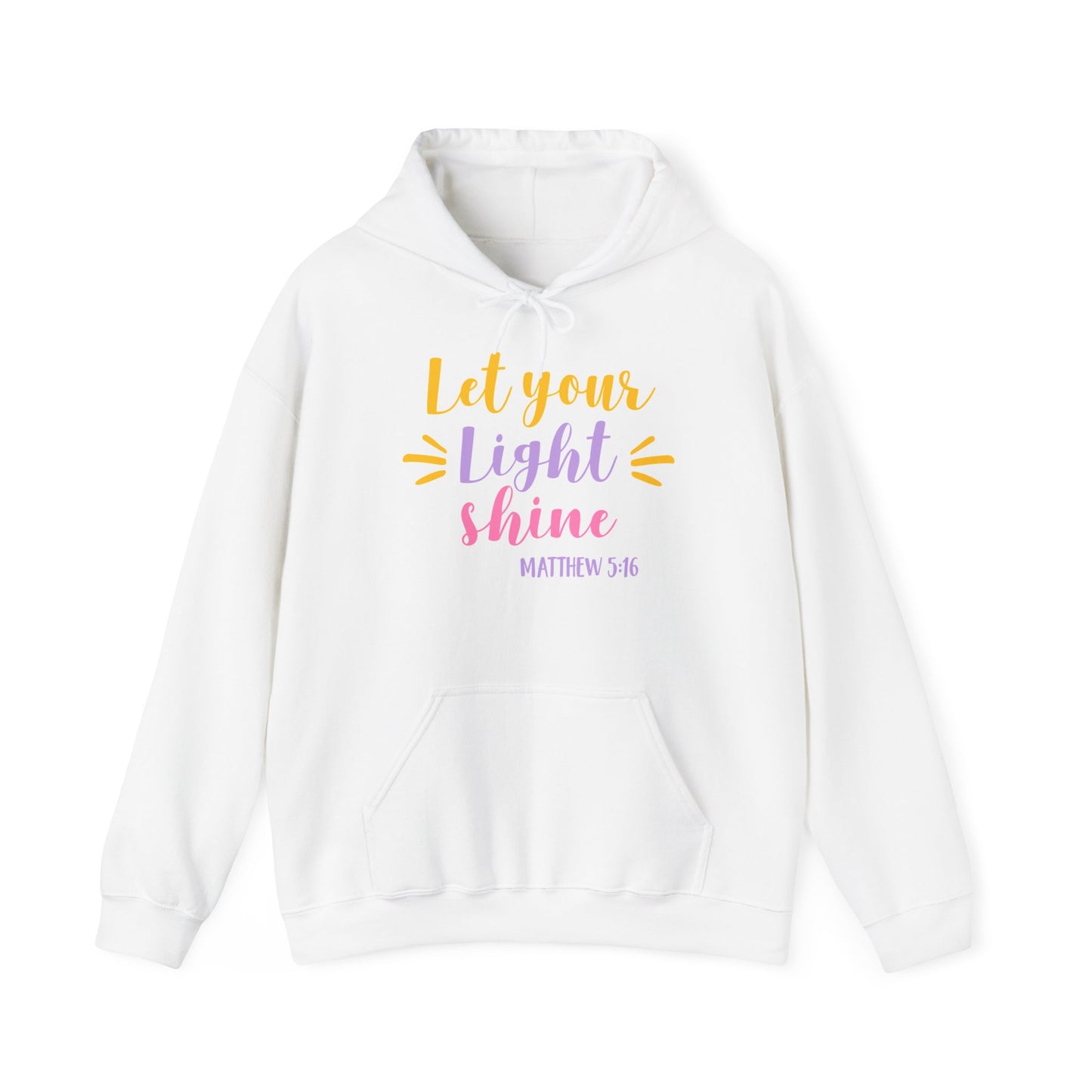 "Let your light shine"- Christian Quote - Hoodie