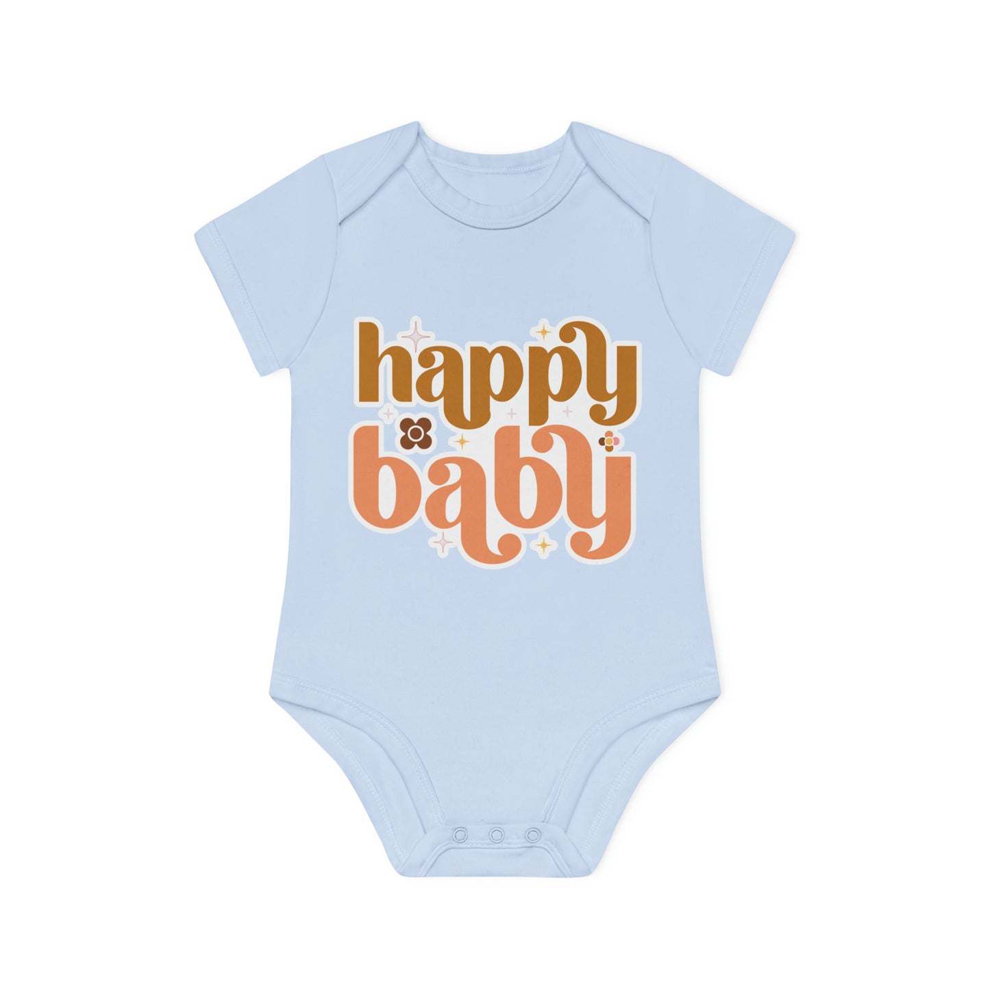 "Happy Baby" - Baby Organic Short Sleeve Bodysuit