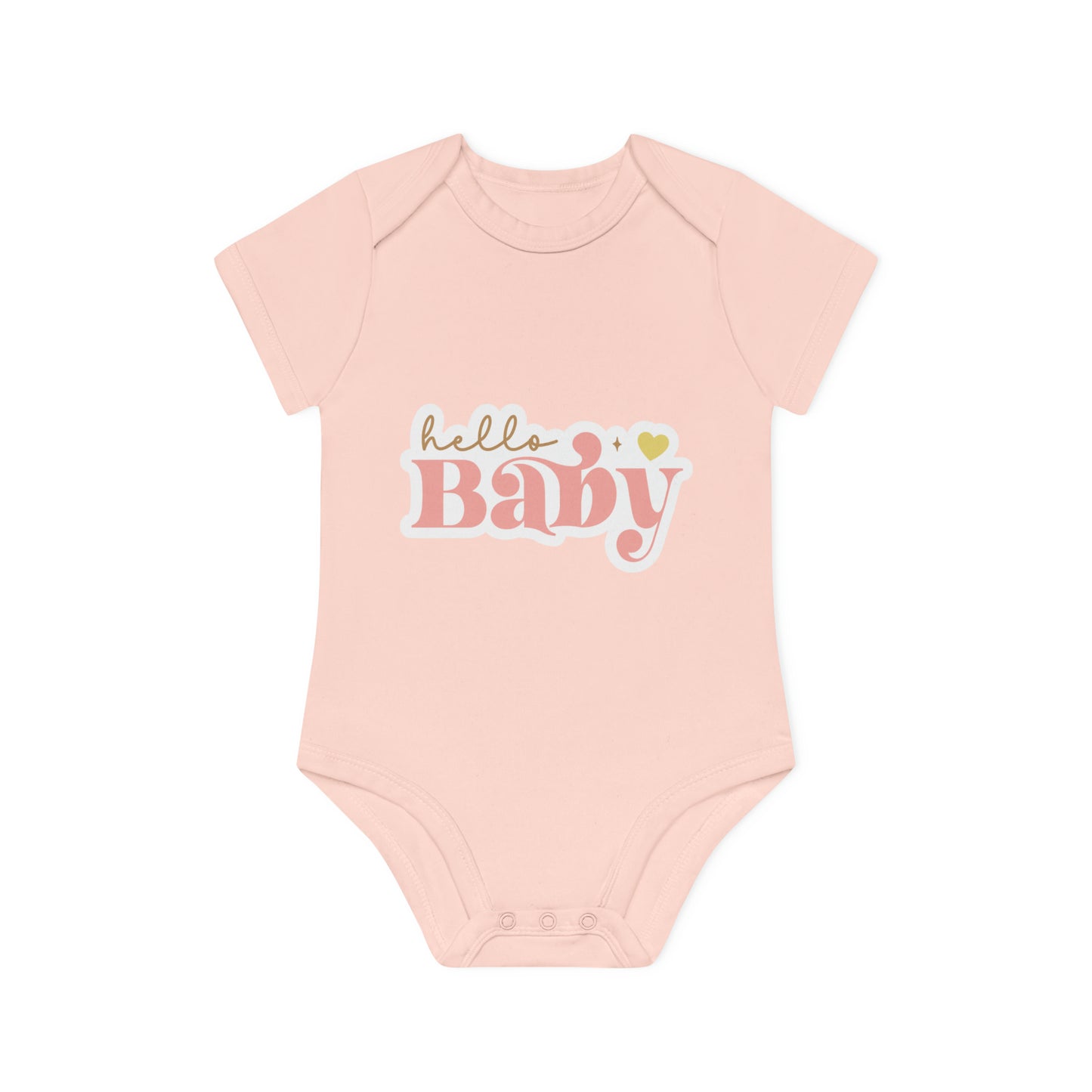 "Organic Cotton Baby Bodysuit: Ad- Baby Organic Short Sleeve Bodysuit