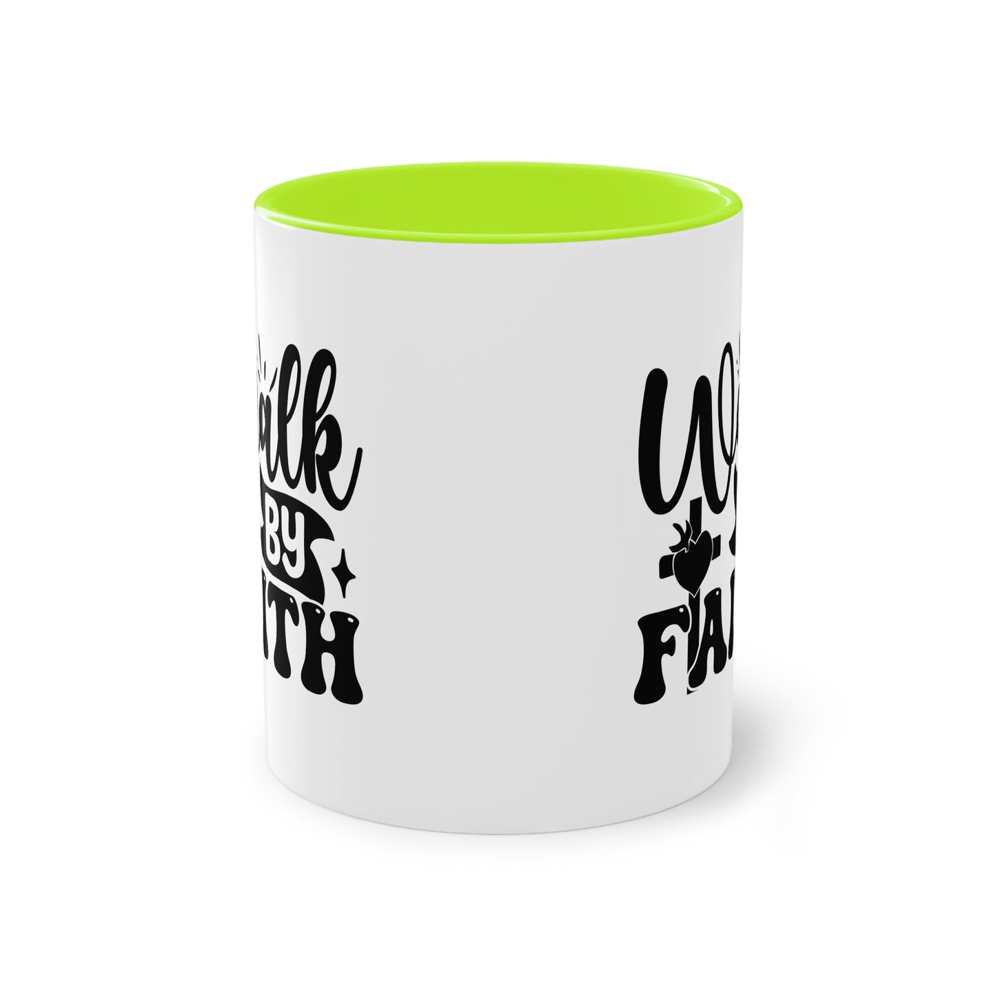 "Walk by Faith" - Christian Love - Two Tone Mug