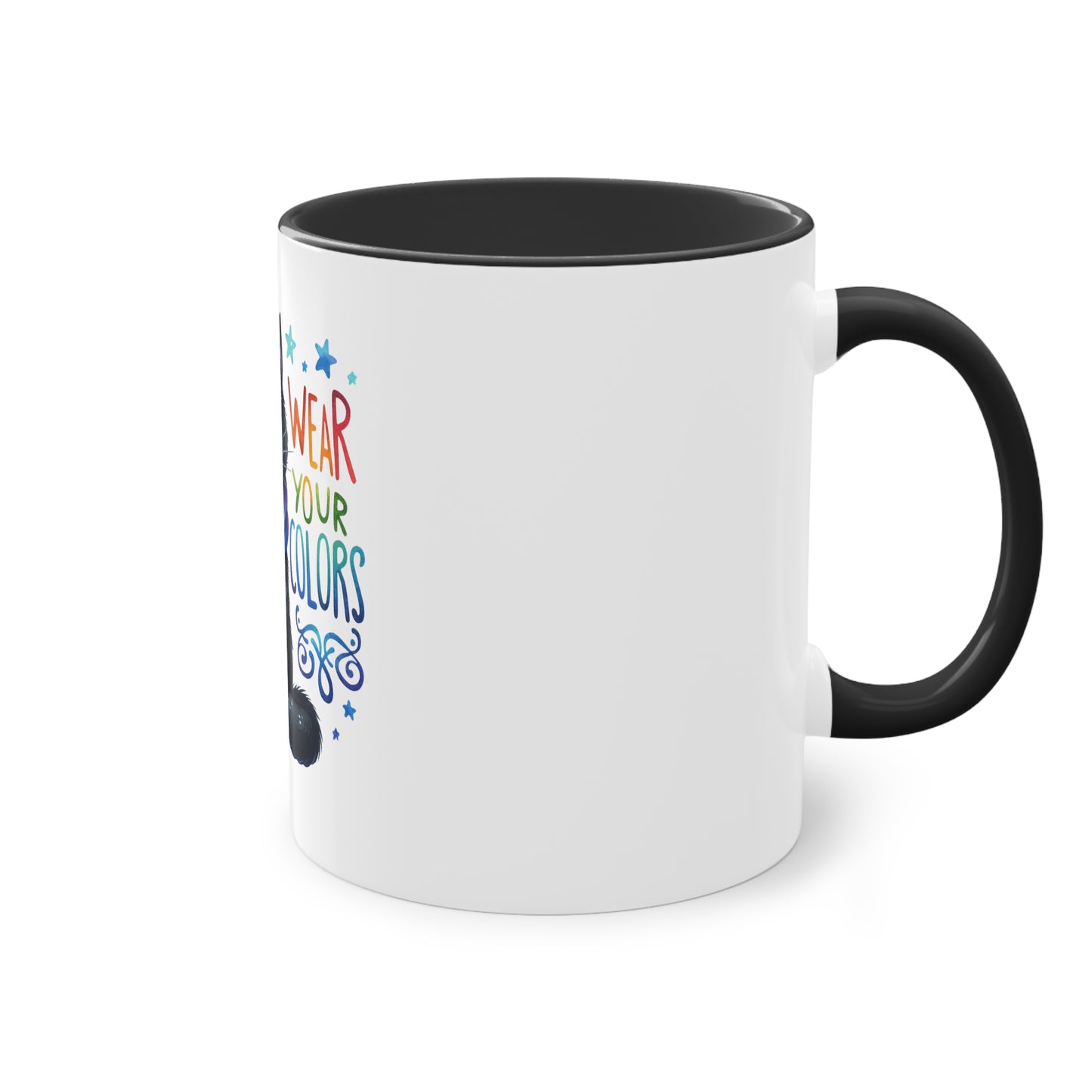 "Rainbow Pride Celebrate Love" - Two Tone Mug