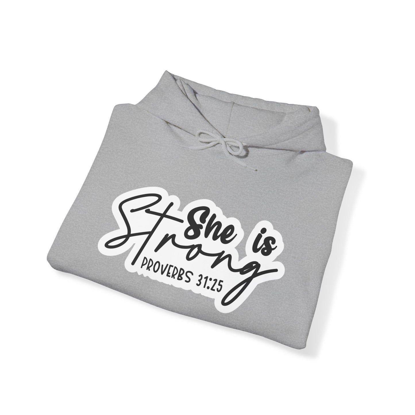 "She is Strong" - Christian Quote - Hoodie