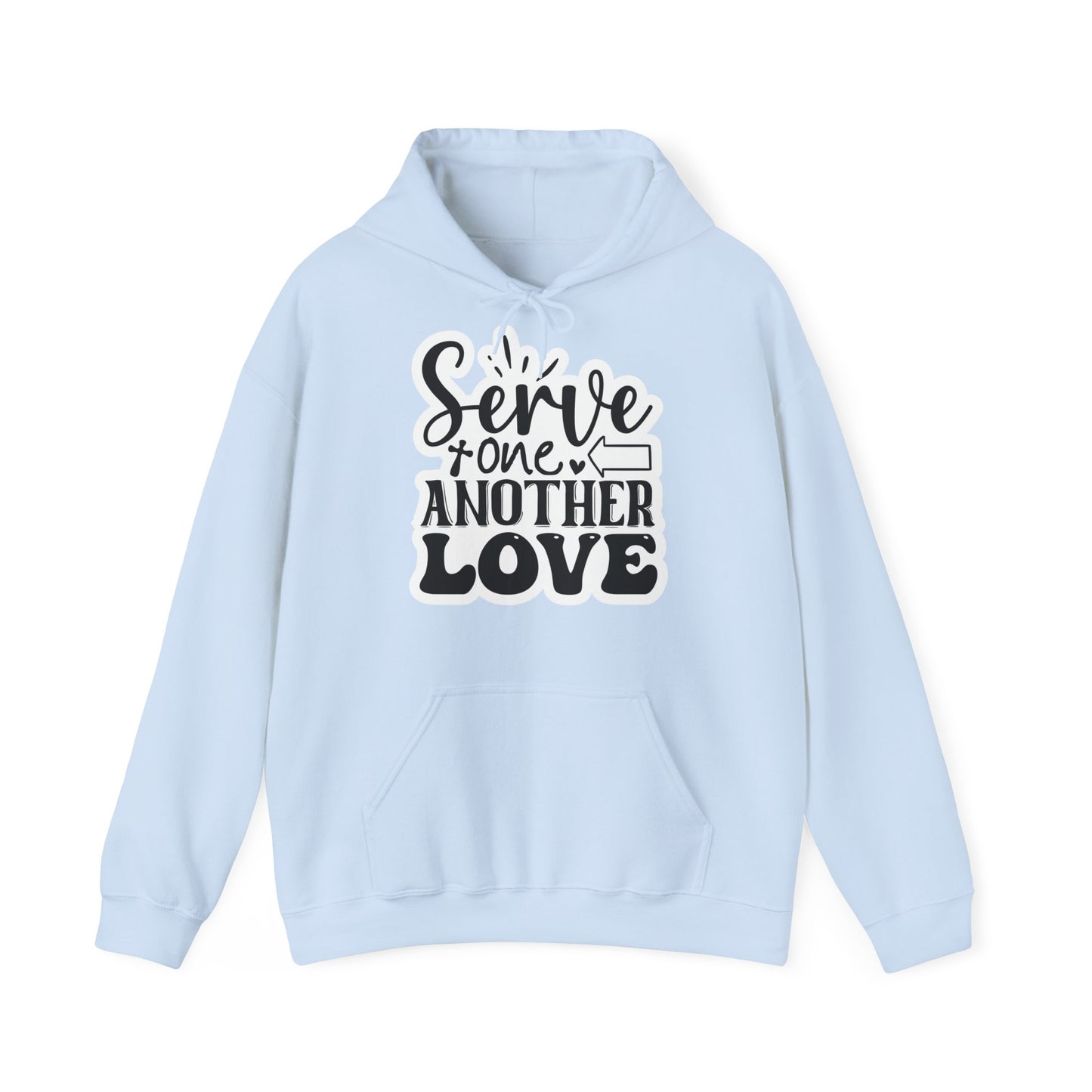 "Serve one another" Faith-Inspired Hooded Sweatshirt - Hoodie