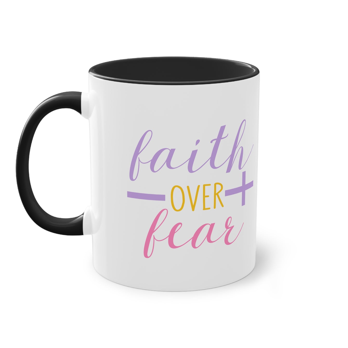 "Faith over Fear" - Christian Love - Two Tone Mug