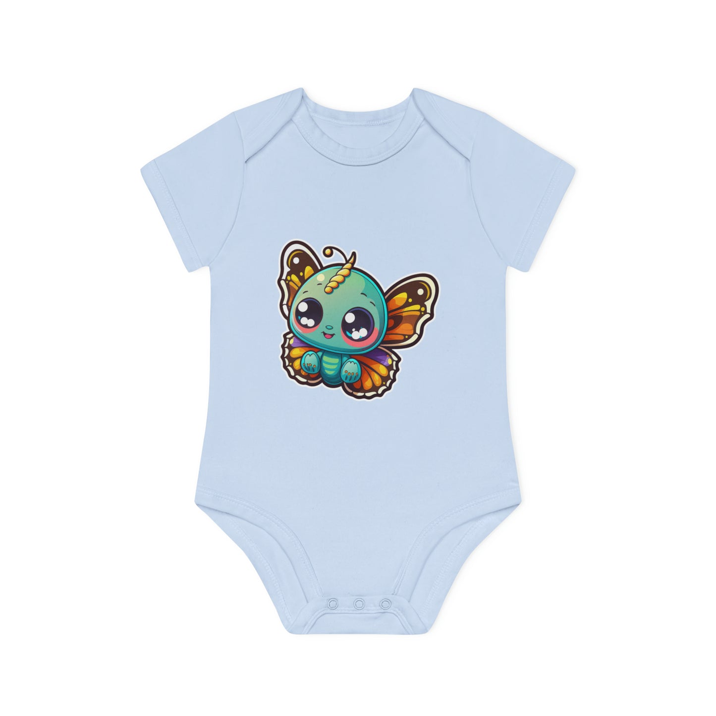 "Budding Beauty: Baby Organic Short Sleeve Bod- Baby Organic Short Sleeve Bodysuit