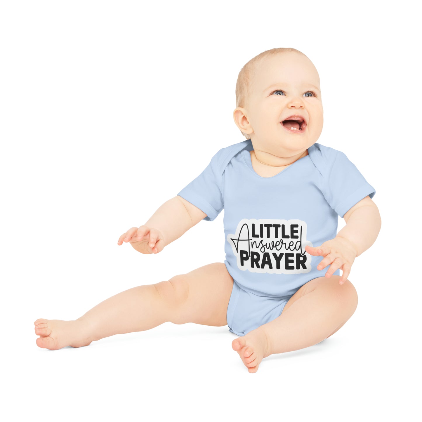 "Little Answered Prayer" - Baby Organic Short Sleeve Bodysuit