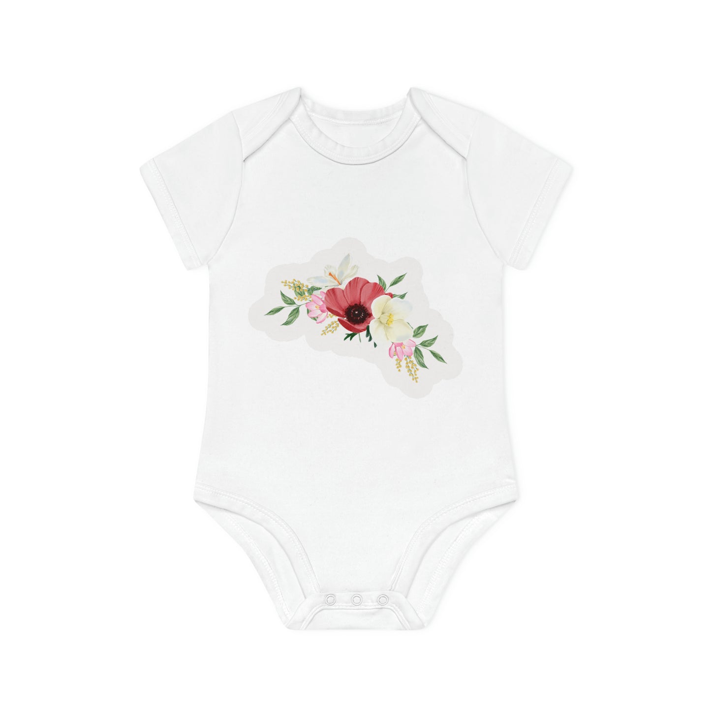 "Organic Cutie: Adorable Baby Short- Baby Organic Short Sleeve Bodysuit