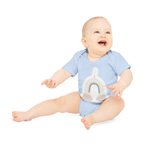 "Cuddly Cutie Organic Baby Bodysuit- Baby Organic Short Sleeve Bodysuit