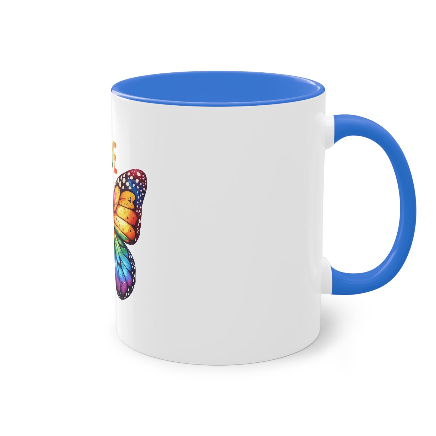 "Rainbow Love: LGBTQIA+ Pride Ceramic- Two Tone Mug