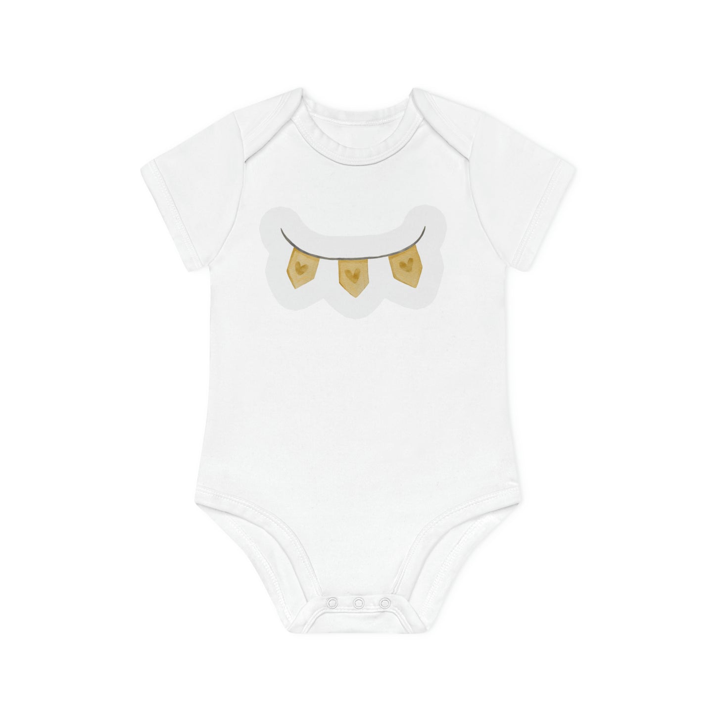 "Adorable Hearts Eco-Friendly" - Baby Organic Short Sleeve Bodysuit