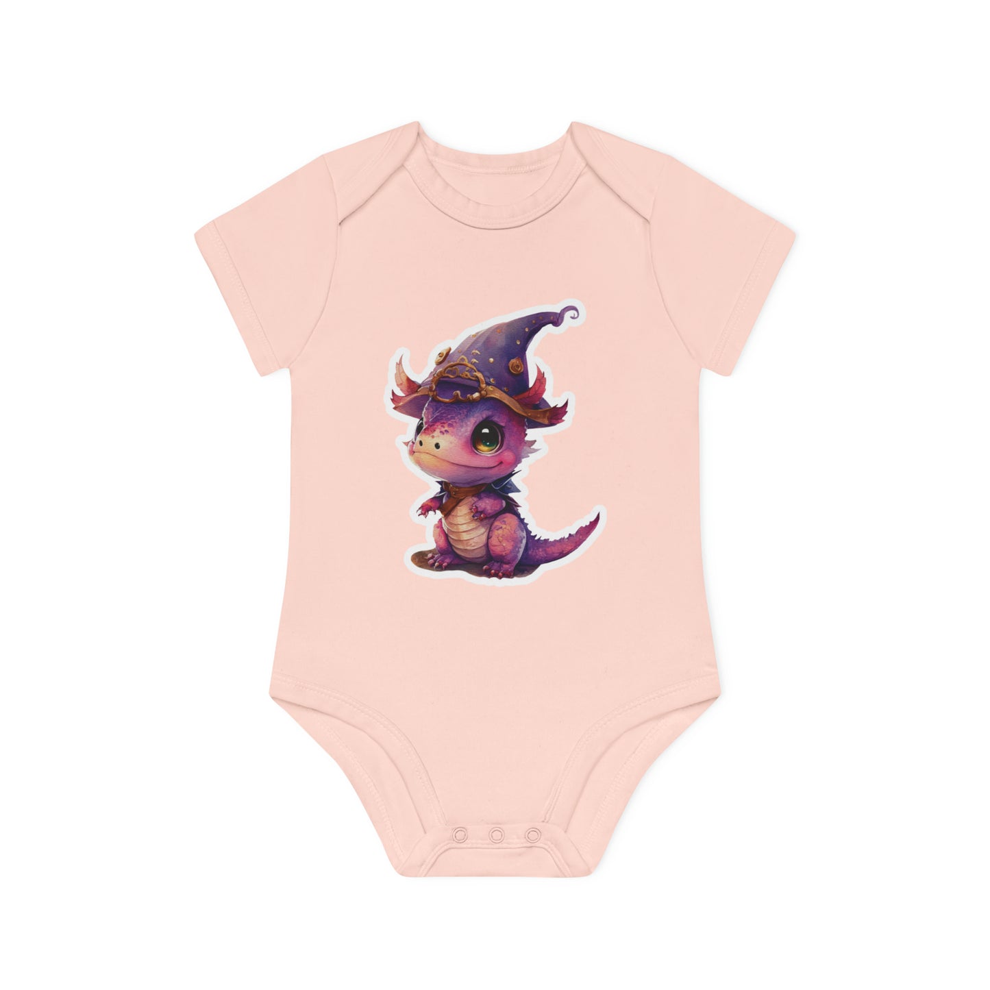 "Witchy Dragon" - Baby Organic Short Sleeve Bodysuit