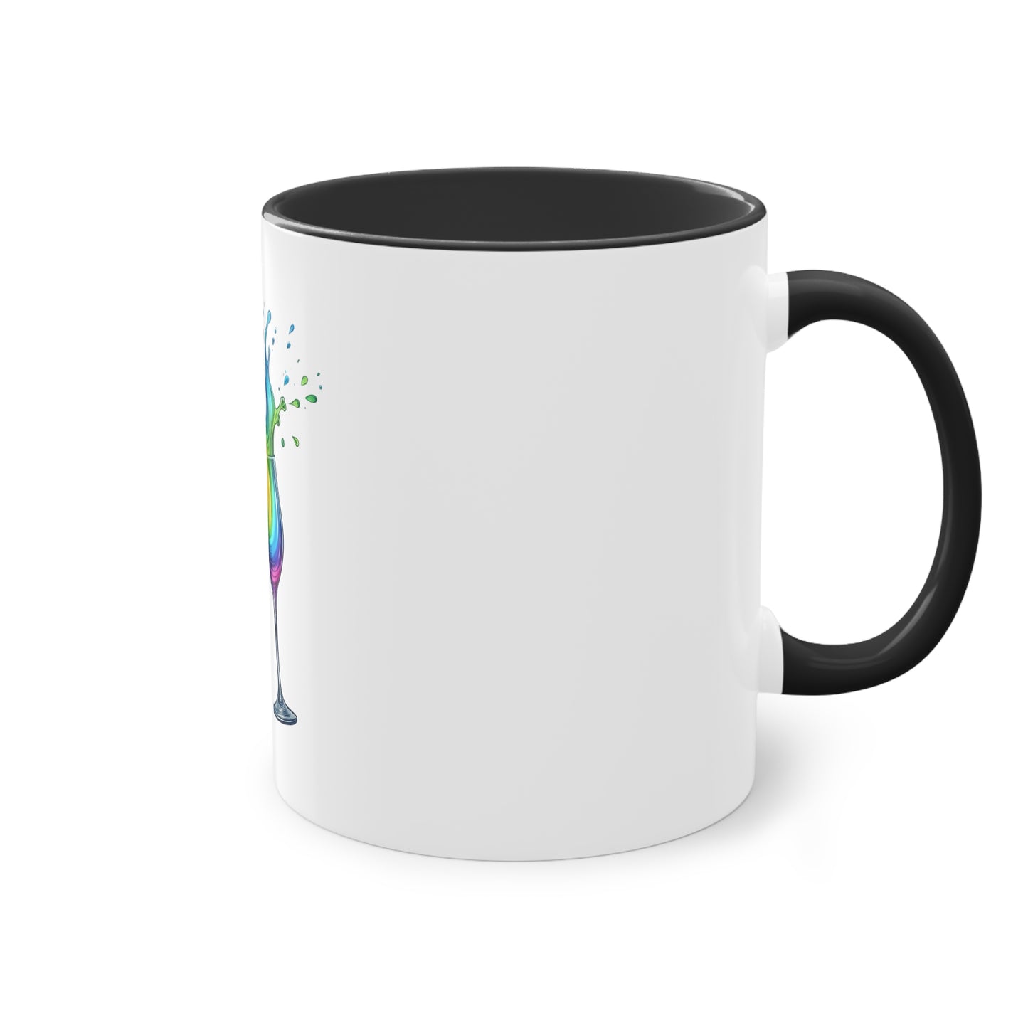 "Rainbow Pride Celebrate Love" - Two Tone Mug