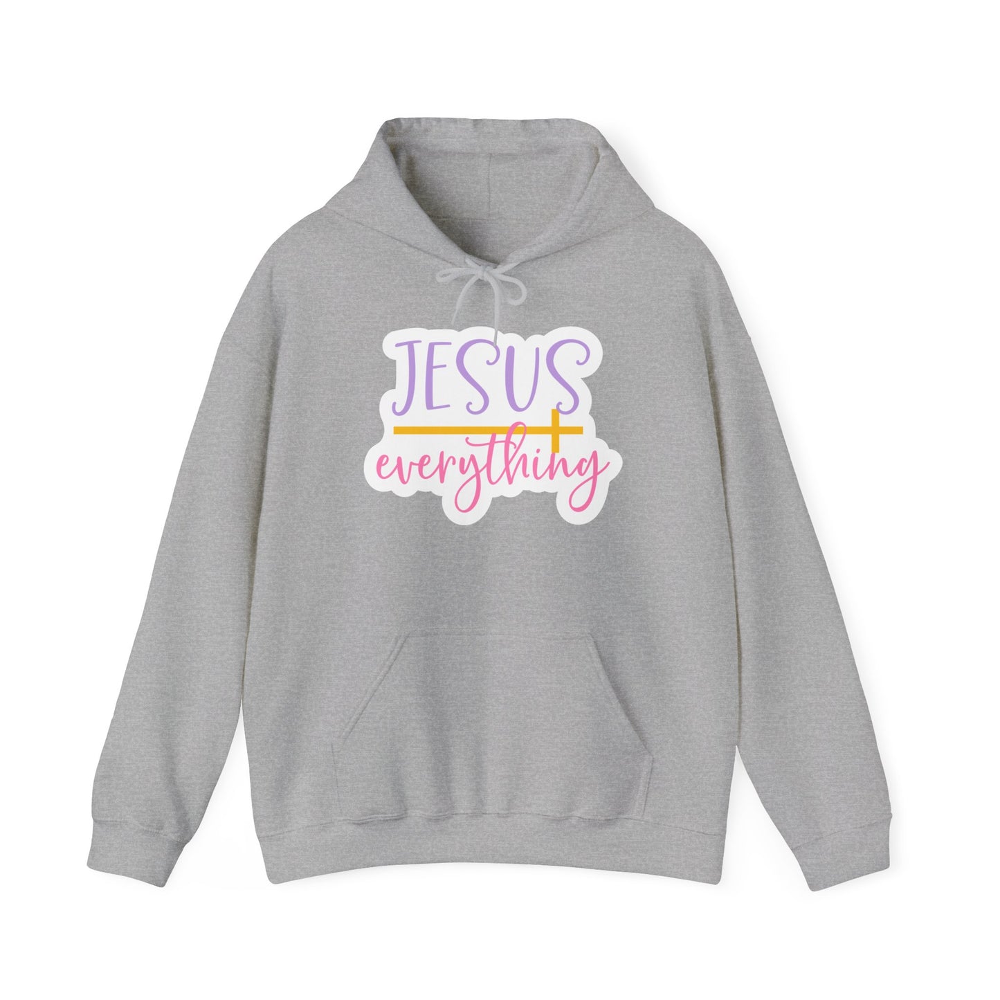 "Jesus is Everything" Faith-Inspired Hooded Sweatshirt - Hoodie