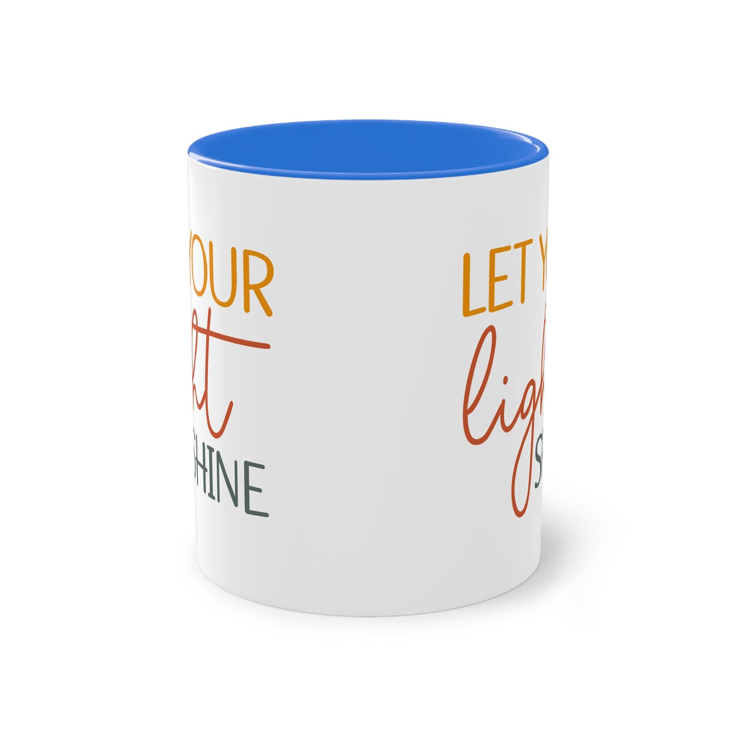 "Let your light shine" - Christian Quote - Two Tone Mug