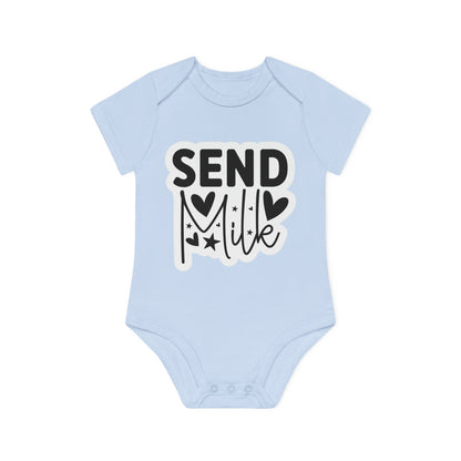 "Send Milk" - Baby Organic Short Sleeve Bodysuit