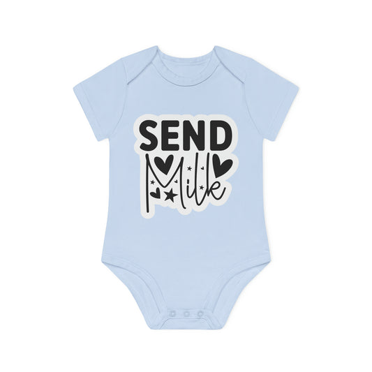 "Send Milk" - Baby Organic Short Sleeve Bodysuit