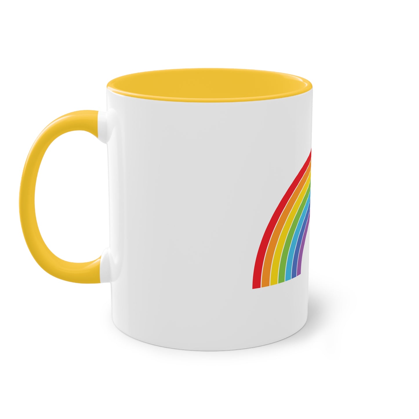 Proud and Colorful Ceramic Rainbow - LGBTQ- Two Tone Mug