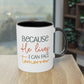 "Because He lives I can face tomorrow" - Faith-Filled Morning - Two Tone Mug