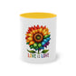 "Rainbow Flower" - Two Tone Mug