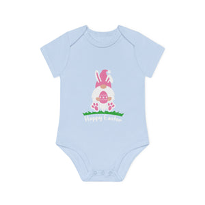 "Happy Easter" - Baby Organic Short Sleeve Bodysuit