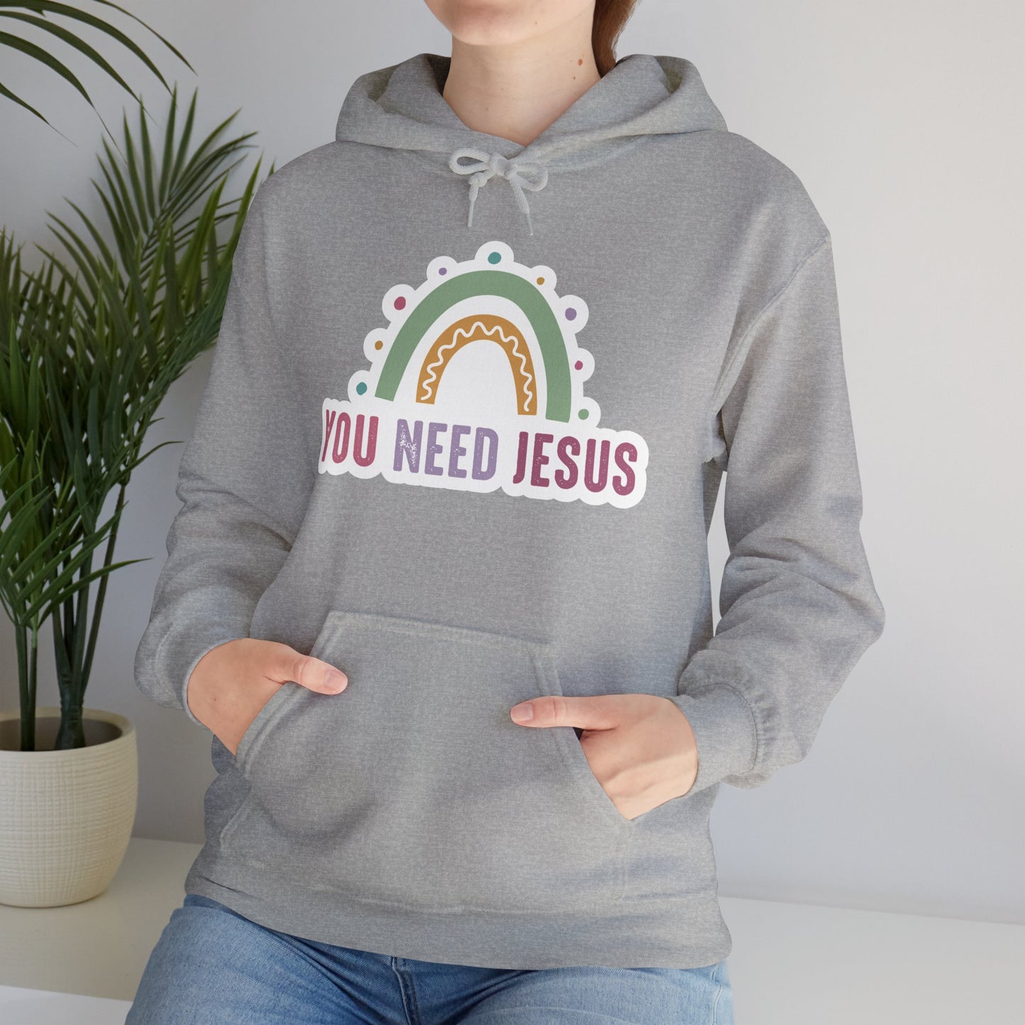 "You Need Jesus" - Faithful Spirit Hooded Sweatshirt - Hoodie