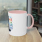 "Rainbow Pride Celebrate Love" - Two Tone Mug