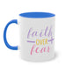 "Faith over Fear" - Christian Love - Two Tone Mug