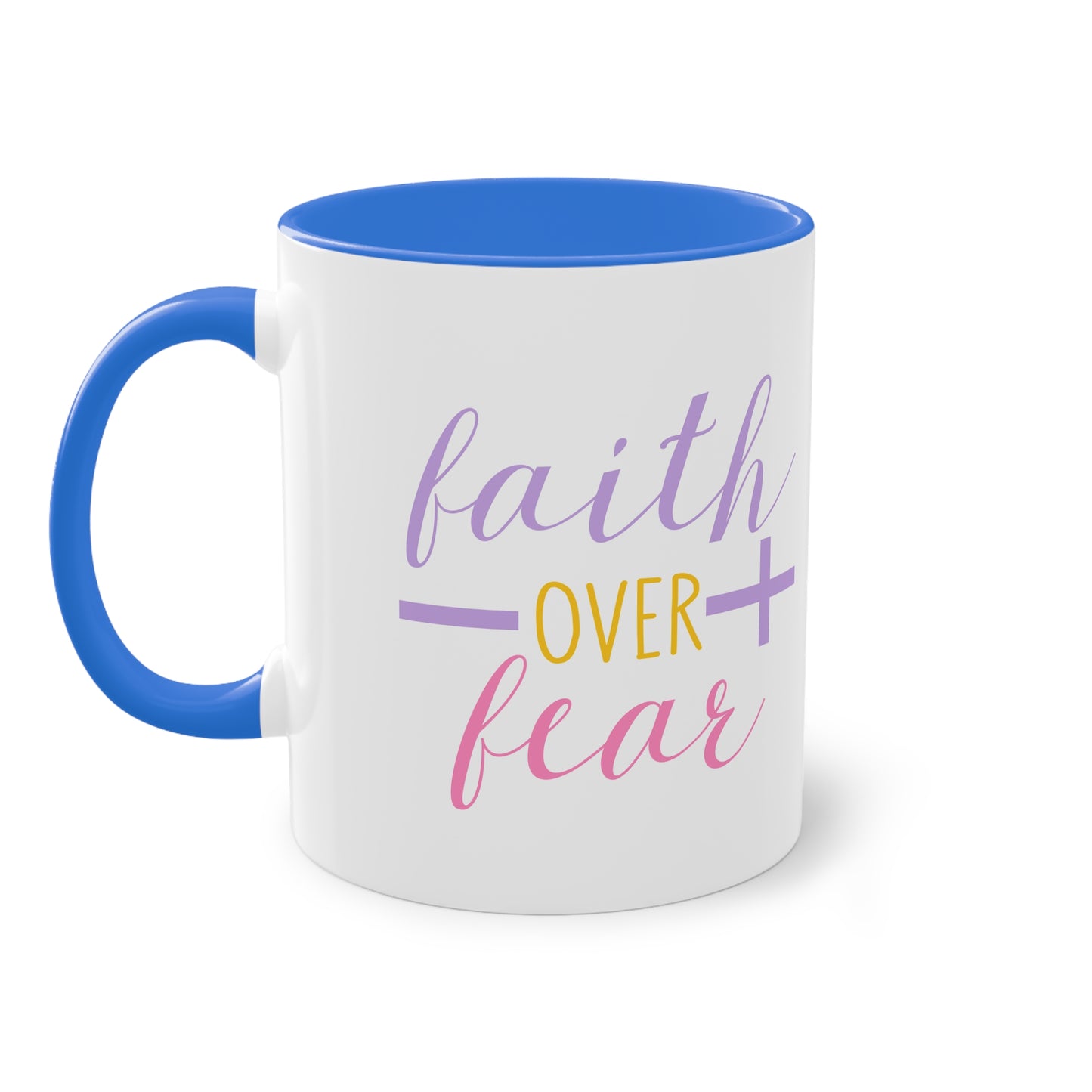 "Faith over Fear" - Christian Love - Two Tone Mug