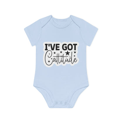 "I've got Cattitude" - Baby Organic Short Sleeve Bodysuit